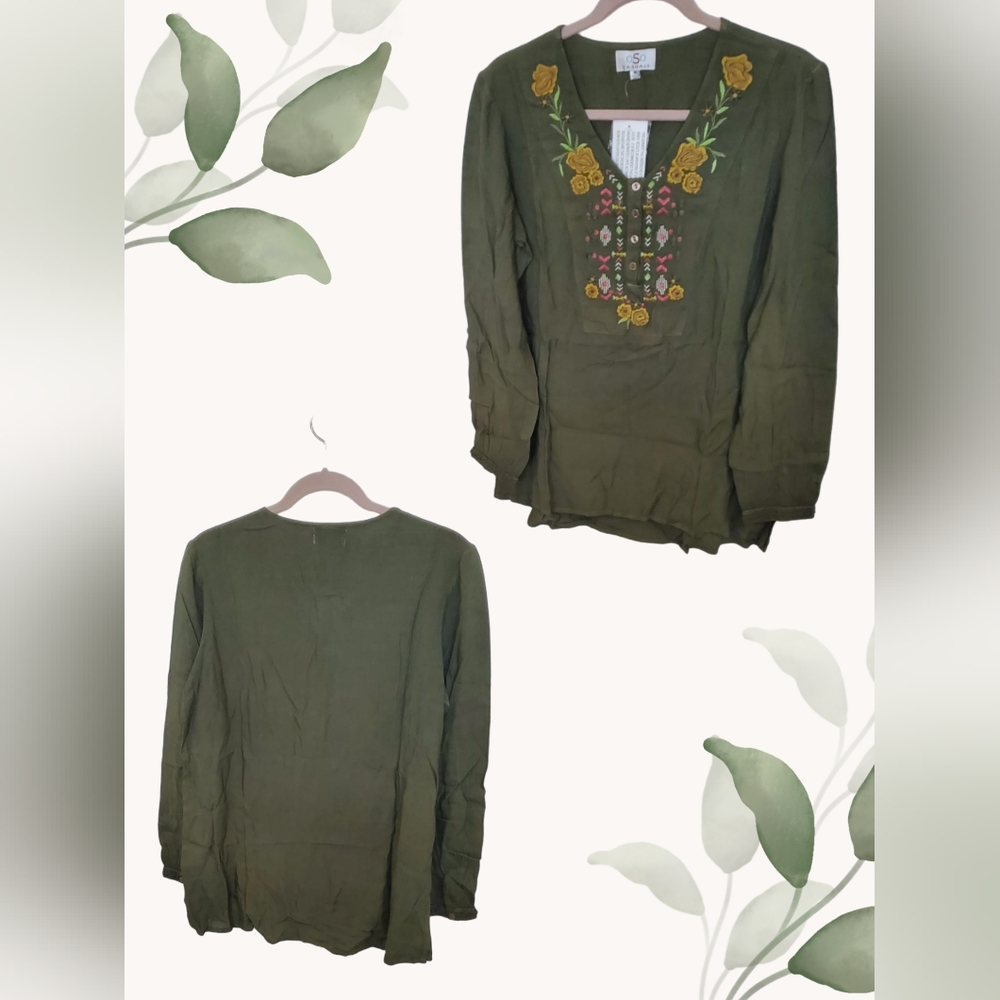 New Floral long-sleeved top